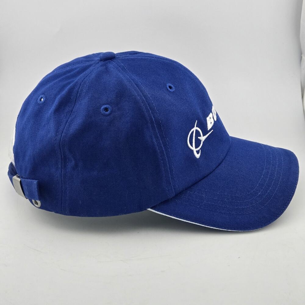 Boeing Logo Baseball Cap Hat Blue Embroidered Adjustable Strapback Cotton - Picture 3 of 14